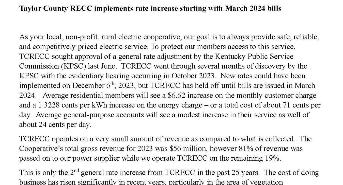 TCRECC Press Release March 2024